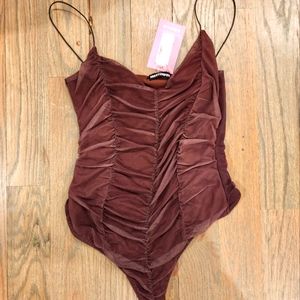 NWT MissyEmpire brown bodysuit